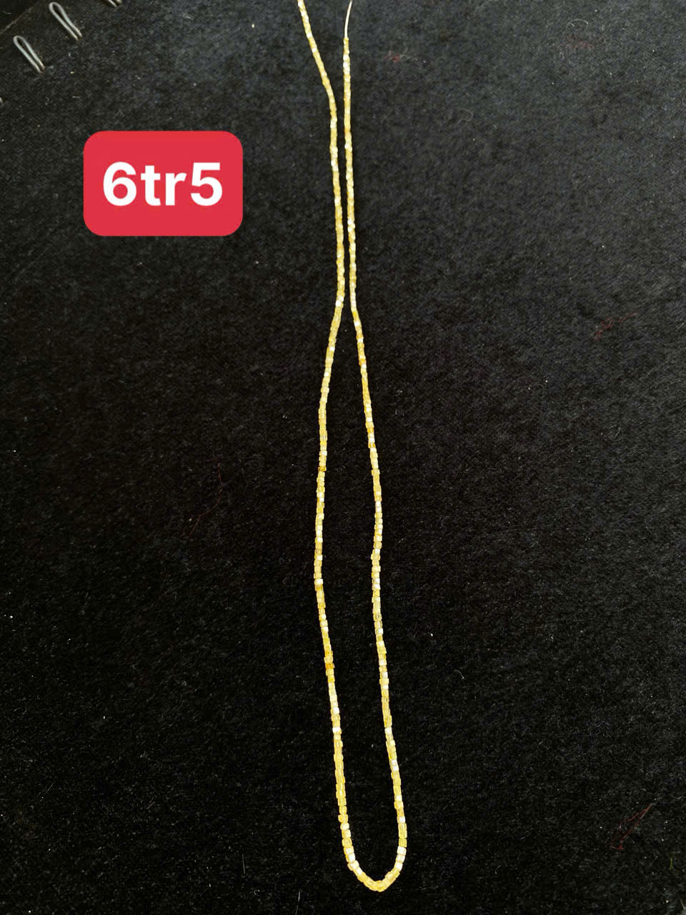 Chuỗi kim cương vuông vàng thiên nhiên Dài 40cm #3