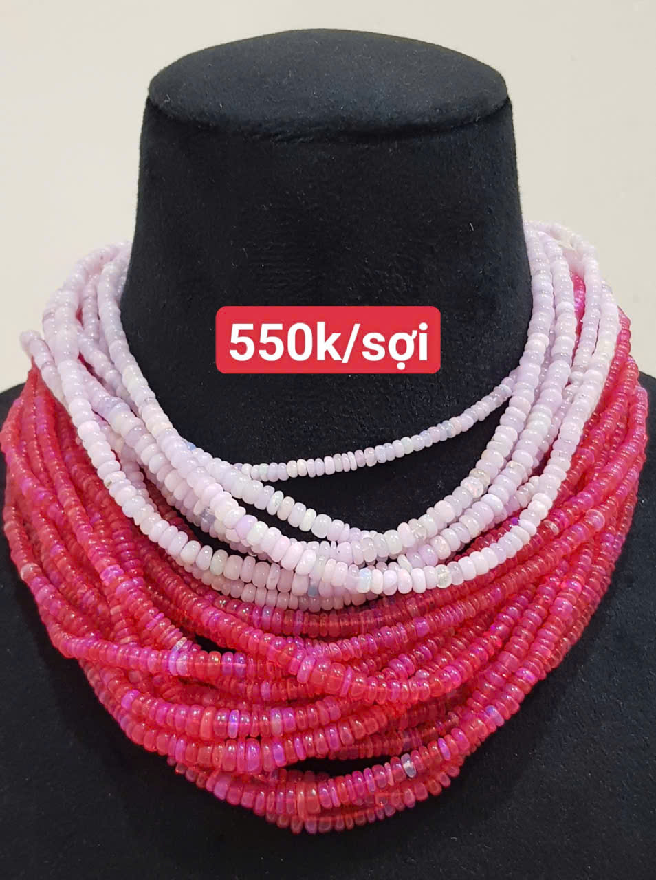 Opal màu đỏ smooth, 3x6ly #4