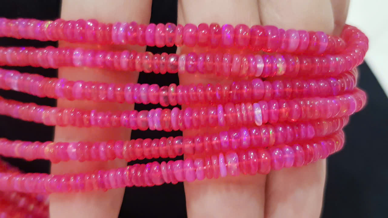 Opal màu đỏ smooth, 3x6ly #1