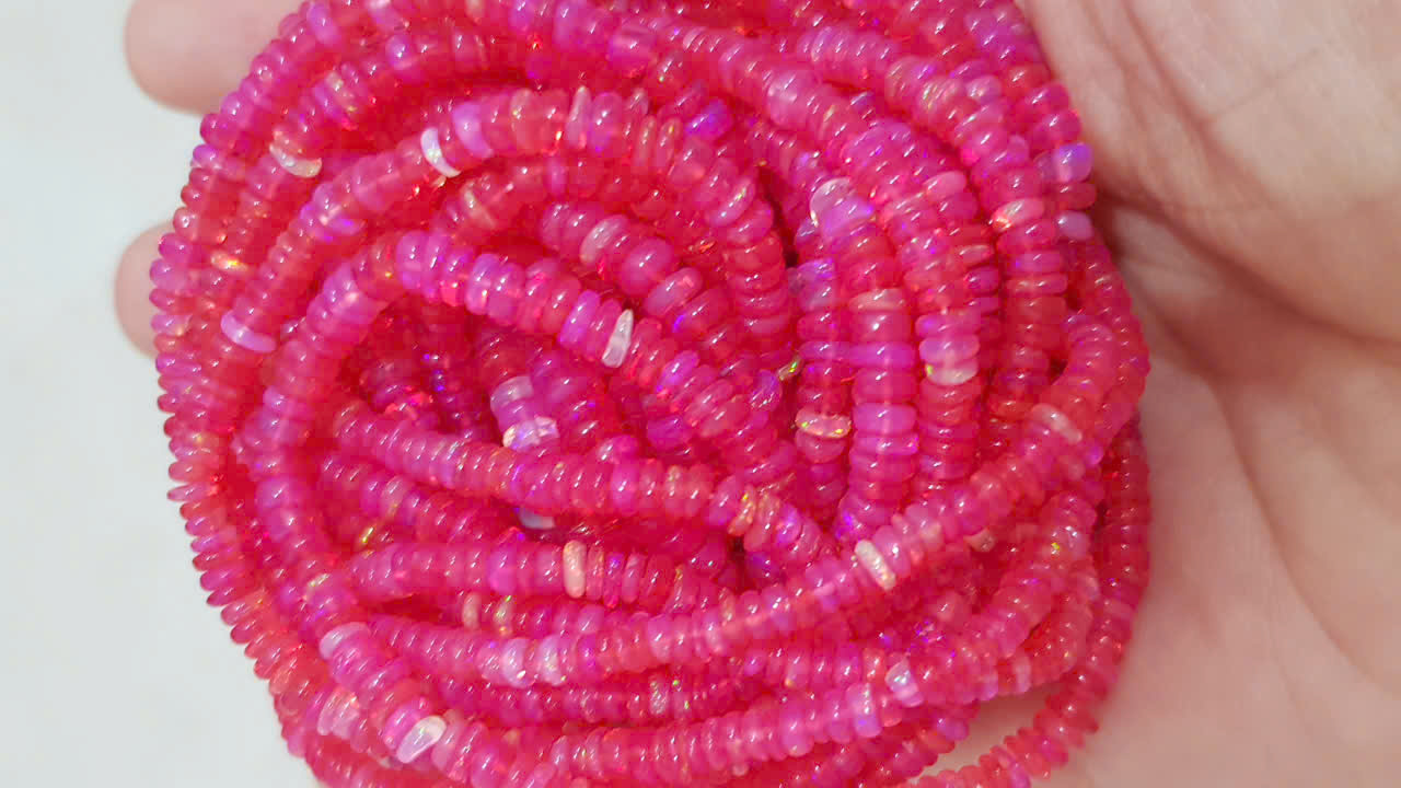 Opal màu đỏ smooth, 3x6ly #3