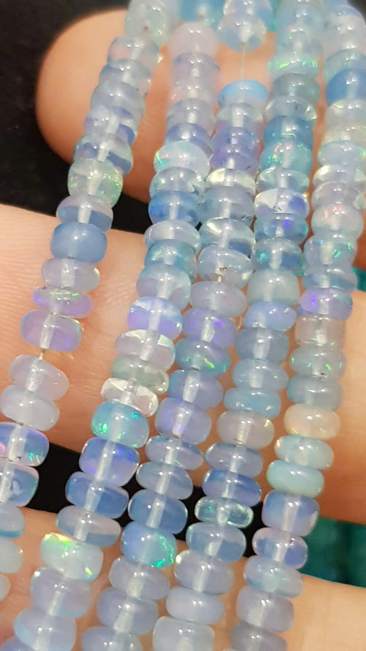 Opal màu xanh dương smooth, 3x5ly #3