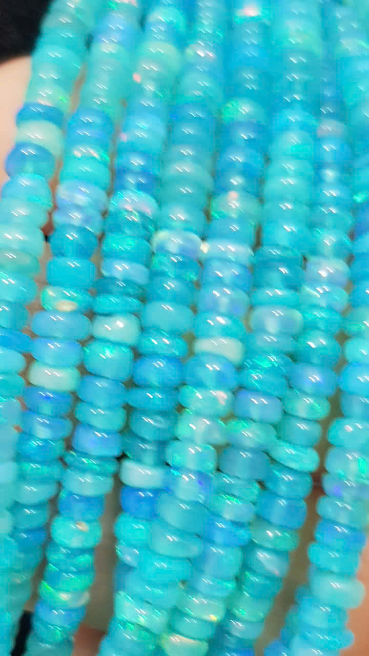 Opal màu xanh dương smooth, 3x5ly #4