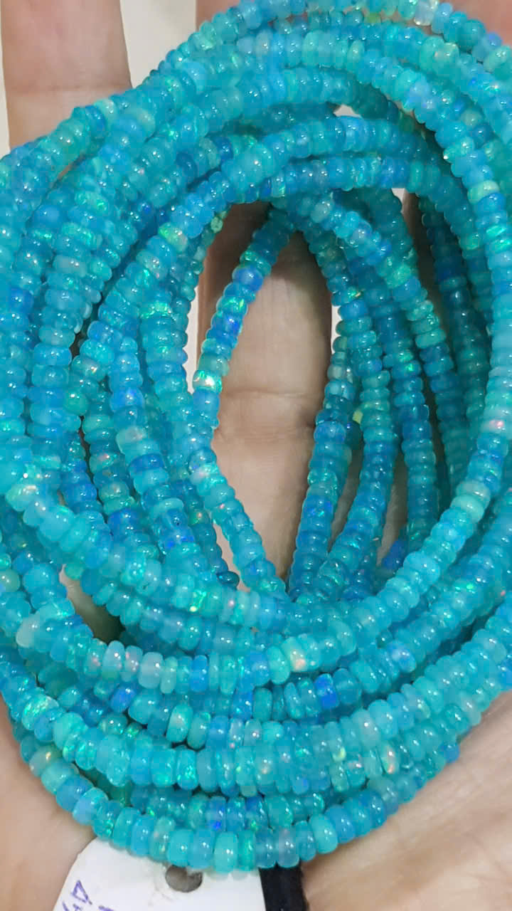 Opal màu xanh dương smooth, 3x5ly #5