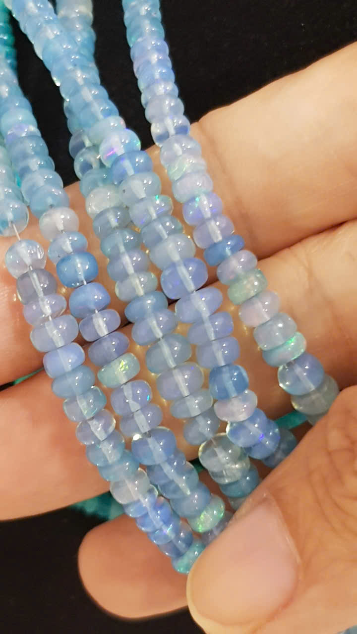 Opal màu xanh dương smooth, 3x5ly #2