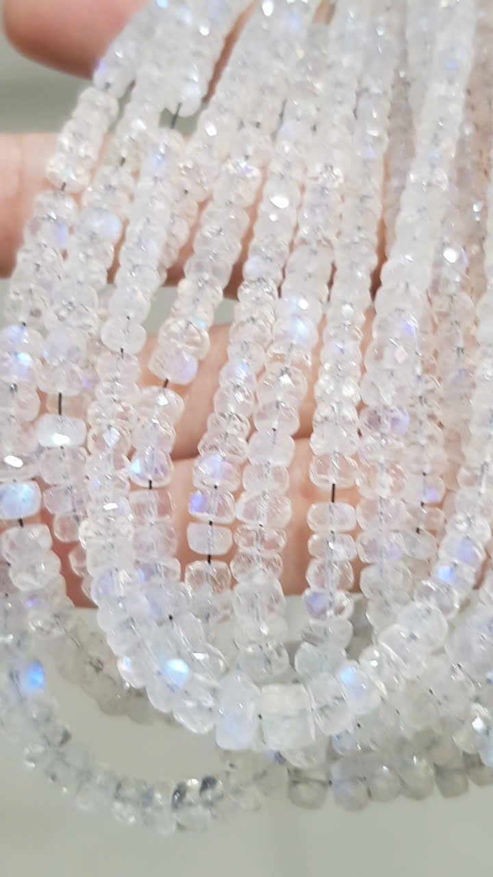 Đá Mặt Trăng - Moonstone cắt giác 3,2 -6ly #5