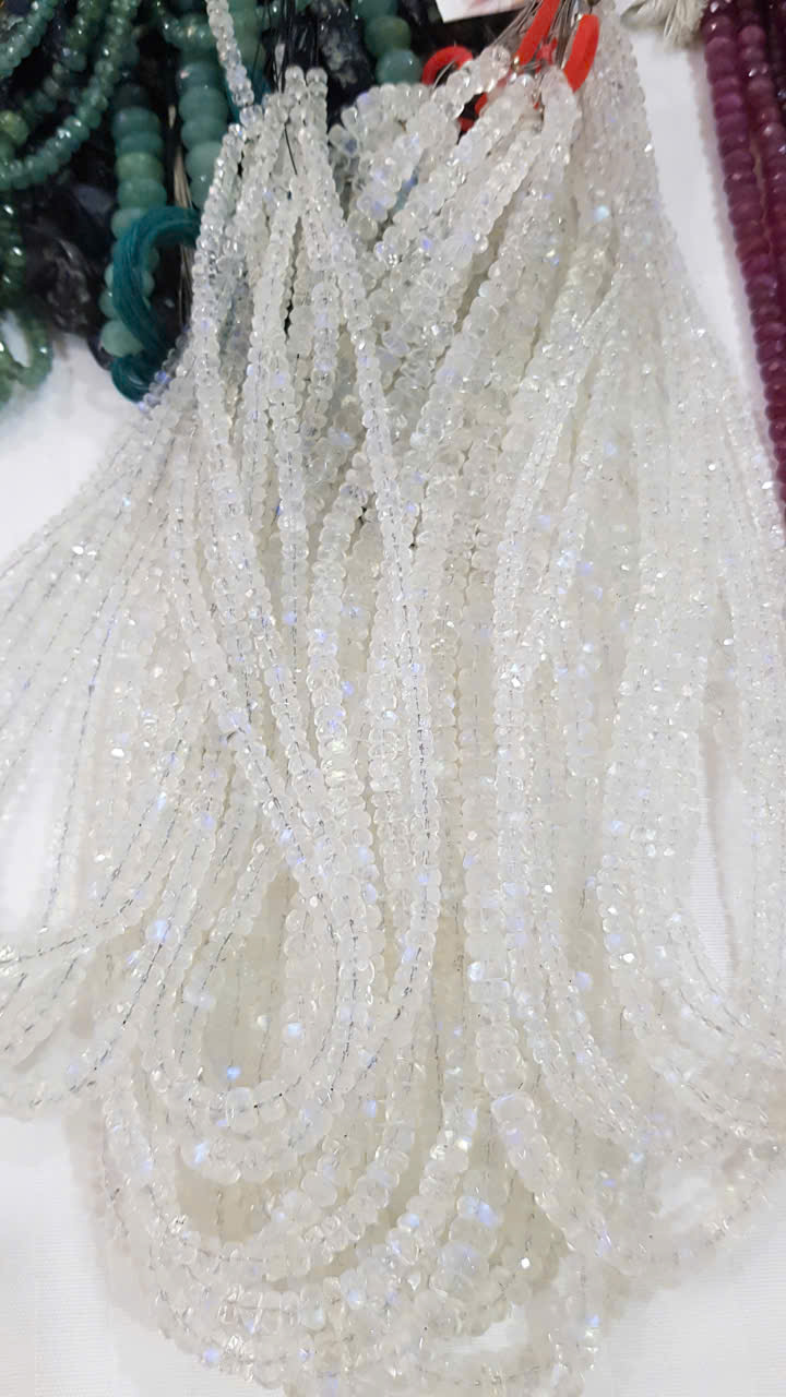 Đá Mặt Trăng - Moonstone cắt giác 3,2 -6ly #4