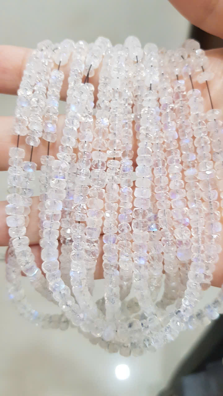 Đá Mặt Trăng - Moonstone cắt giác 3,2 -6ly #3