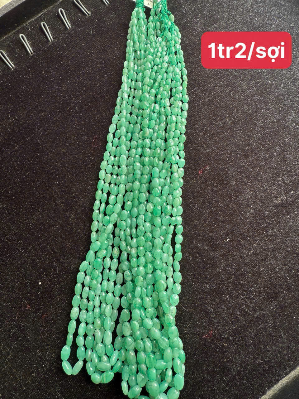 Dây chuỗi Ngọc lục bảo thiên nhiên (dạng sỏi) #4