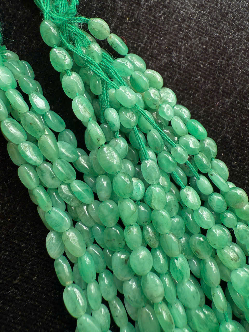 Dây chuỗi Ngọc lục bảo thiên nhiên (dạng sỏi) #3