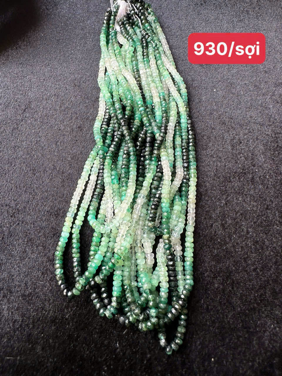 Dây chuỗi Ngọc lục bảo ombre thiên nhiên #1